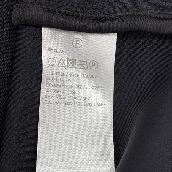 LOGO Lori Goldstein Long Jacket Size XL Black Scuba Ponte Knit Single Snap Coat - Picture 8 of 9